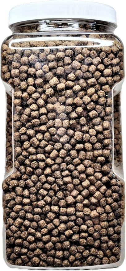 Cichlid Pellets, 45% Protein Floating 7.5mm (5/16") Pellets for Larger Oscars, Central American, South American Cichlids …8oz Small Jar