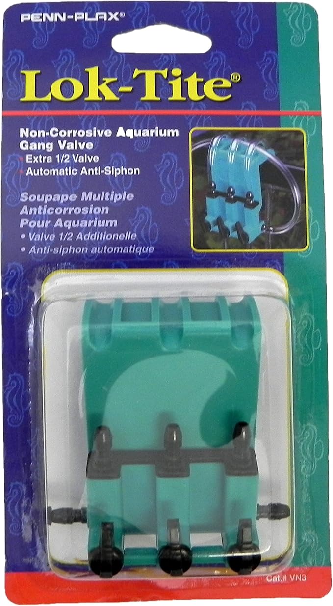 Penn PLAX Lok-Tite Plastic Gang Valve Aquarium Pump Accessories