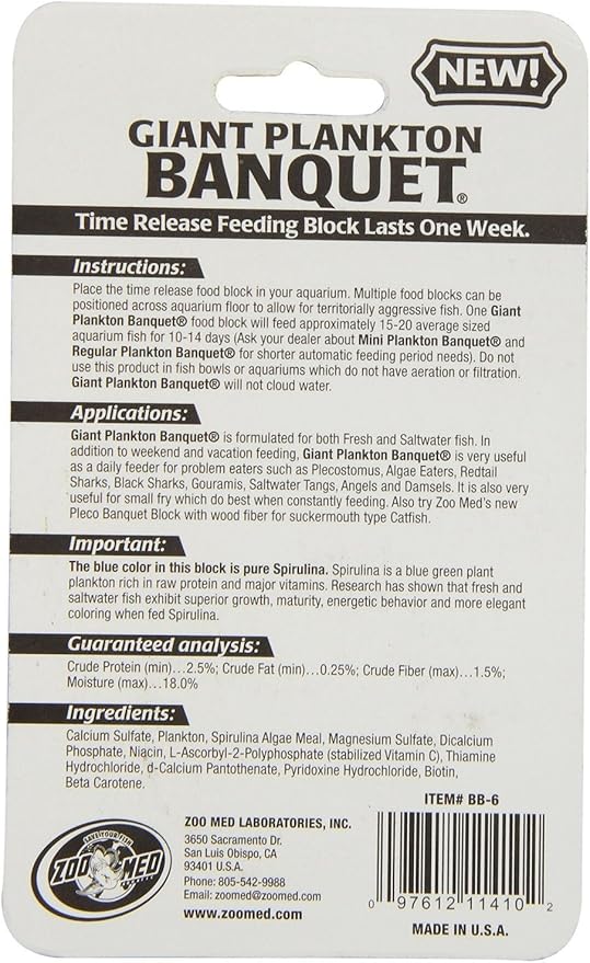 Zoo Med Laboratories Plankton Banquet Block Feeders - Giant Size (3 Pack)