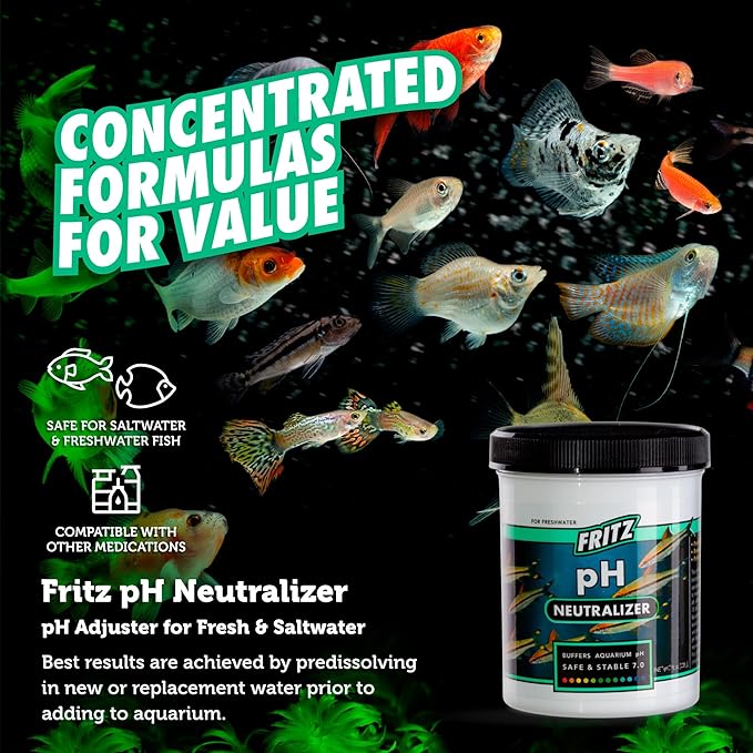 Fritz Aquatics 80284 Fritz pH Neutralizer for Fresh and Salt Water Aquariums, 1/2-LBS, .5-Pound