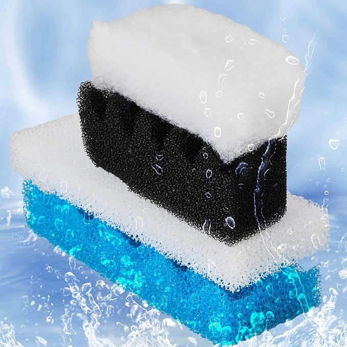 Threlaco 18 Pcs Compatible with Fluval 206/207 Aquarium Filters Sponge Set, Including Foam Pad, Water Polishing Pad, Foam Max, for Replacement Filter Media