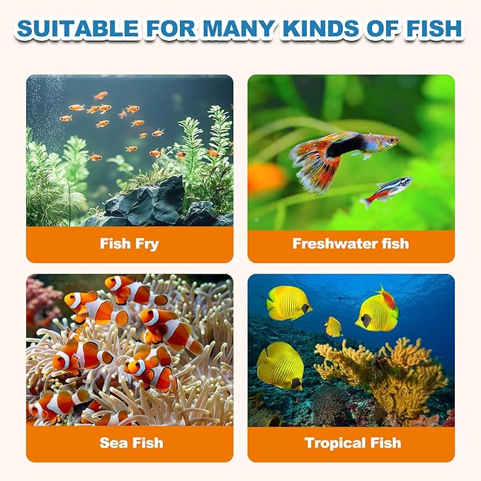 Instant Baby Brine Shrimp Fish Food - No Hatch High Protein Fry Food for Betta Guppy Discus Tropical Fish Saltwater & Freshwater Aquarium(50ml)