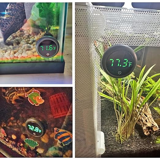 2pack LED Digital Aquarium Thermometer, Tank Thermometer Aquarium Temperature Measurement Display Thermometer for Fish,Turtle and Aquatic
