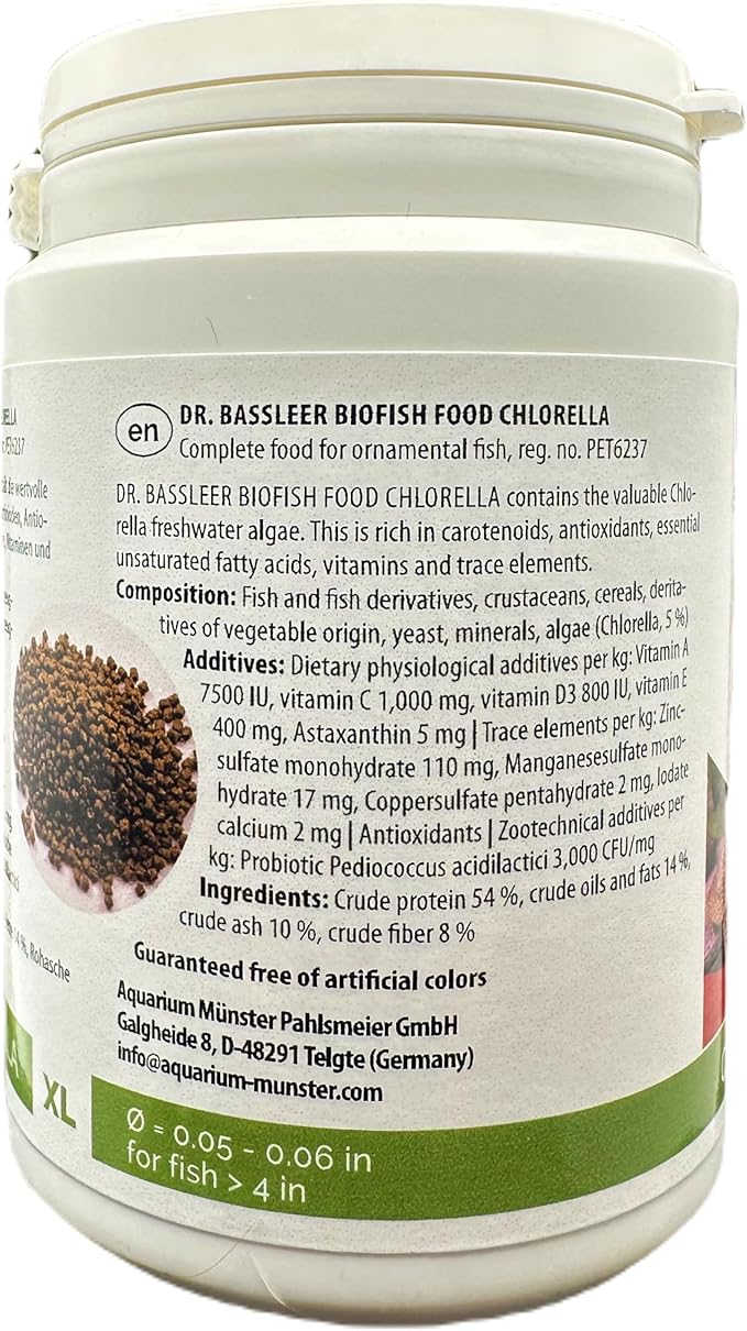 Bassleer Chlorella Fish Food (X-Lrg, 170g)