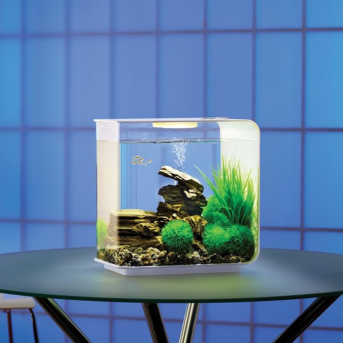 biOrb Flow 15 Aquarium with LED - 4 Gallon, White