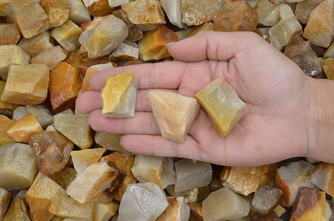 Fantasia Materials: 5 lbs Yellow Aventurine Rough Stones from India