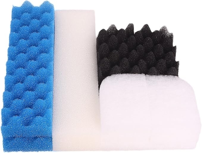 Compatible Value Pack Fit for Fluval 406 407 Filter (6X Polishing Pad, 2X Plain Foam, 2X Bio-Foam, 2X Bio Foam Max)