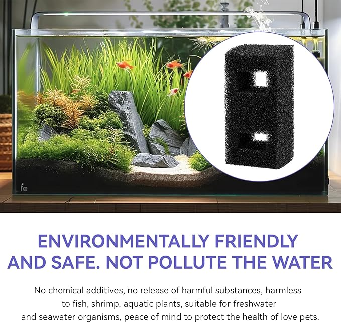 10532 Aquarium Filter Media Replacement for Fluval Spec/Evo Series Foam Filter Block, for Evo 13.5 US Gal. (52 L) Aquarium (10531), Spec 16 US Gal, (60 L) Aquarium (10525)