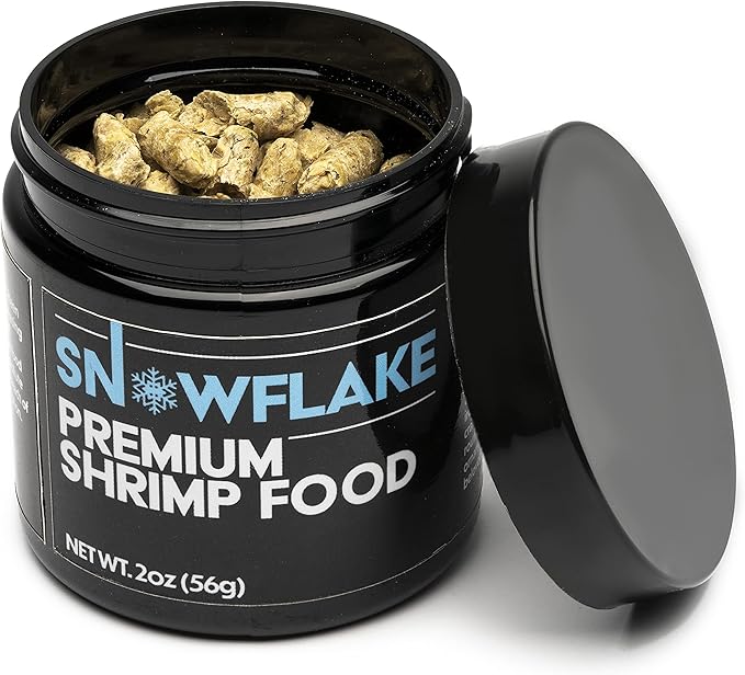 Aquatic Arts Shrimp Food Pellets for Freshwater Aquariums – Neocaridina & Sulawesi Diet, Large Snowflake Sinking Pellets for Live Aquarium Invertebrates, 2oz