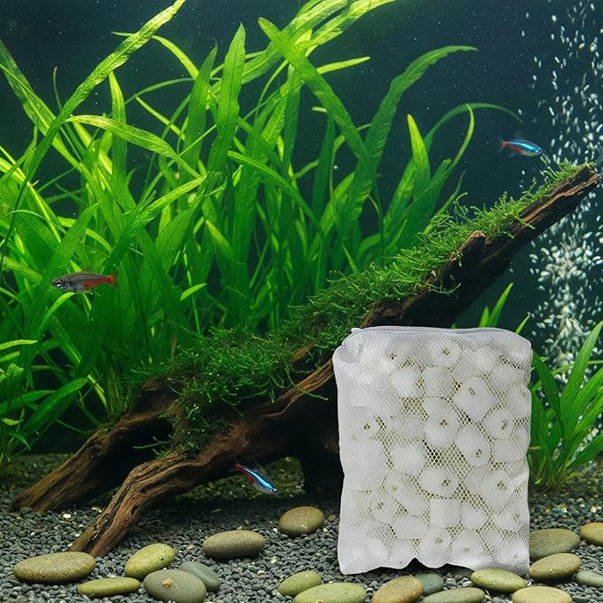 10 Pcs Aquarium Media Bag 6" X 4" Reusable Filter Bags for Fish Tank Fine Mesh Bags with Zipper for Fine Resins Filter
