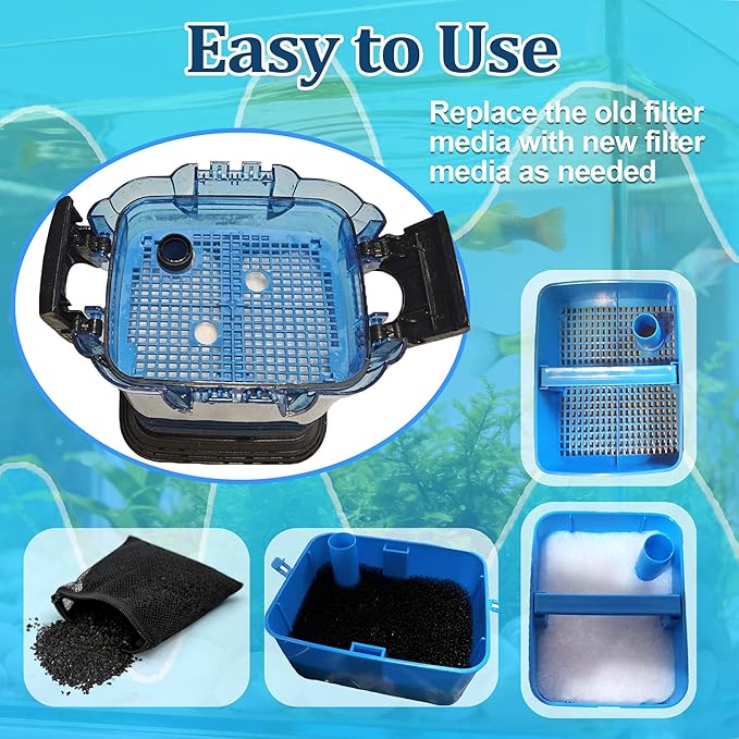 19PCS Canister Filter Pads for Cascade 700/1000 | Replacement Media Set for Penn-Plax Aquarium Filter | 12 Floss Pads + 12-in-1 Bio Media + 4 Carbon Pads + 2 Bags Activated Carbon