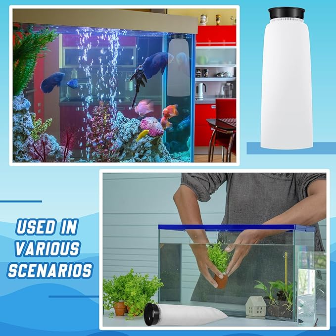 Jecery 8 Pack 2.75 Inch 225 μm Filter Sock Fits All 2.75" Filter Sock Holders Bags for Ponds Sumps Overflow Fish Tank Saltwater Aquarium