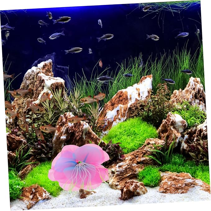 BESPORTBLE Colorful Water Lily Aquarium Decoration Lifelike Floating Plant for Fish Tank Easy to Care for Compact Vibrant Adornment for Aquatic Environments for Fish