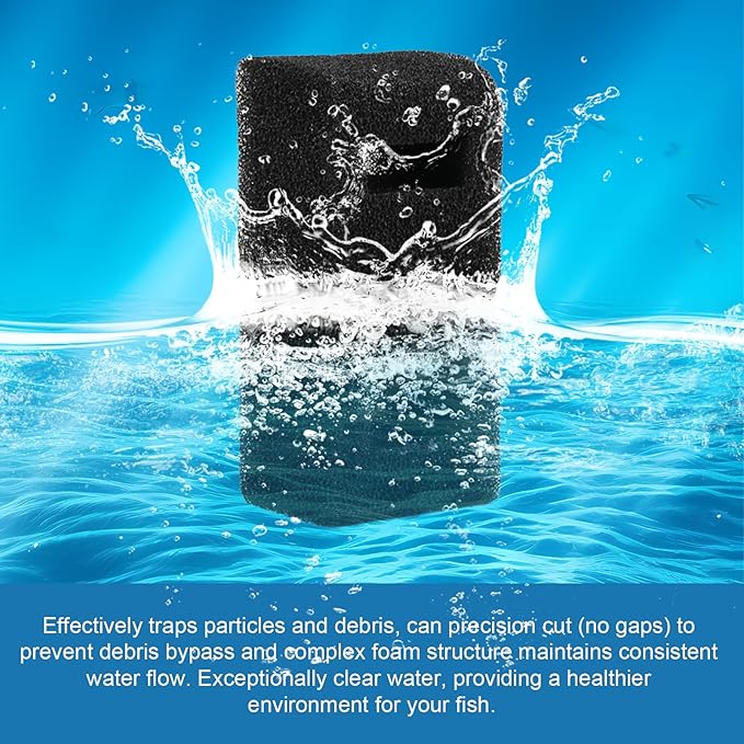 10532 for Fluval Spec/Evo Foam Filter Block, Replacement Aquarium Filter Media, Filter Foam Block Compatible with Fluval Spec 16 US Gal and for Fluval Evo 13.5 US Gal Aquarium Filters Aquarium Water