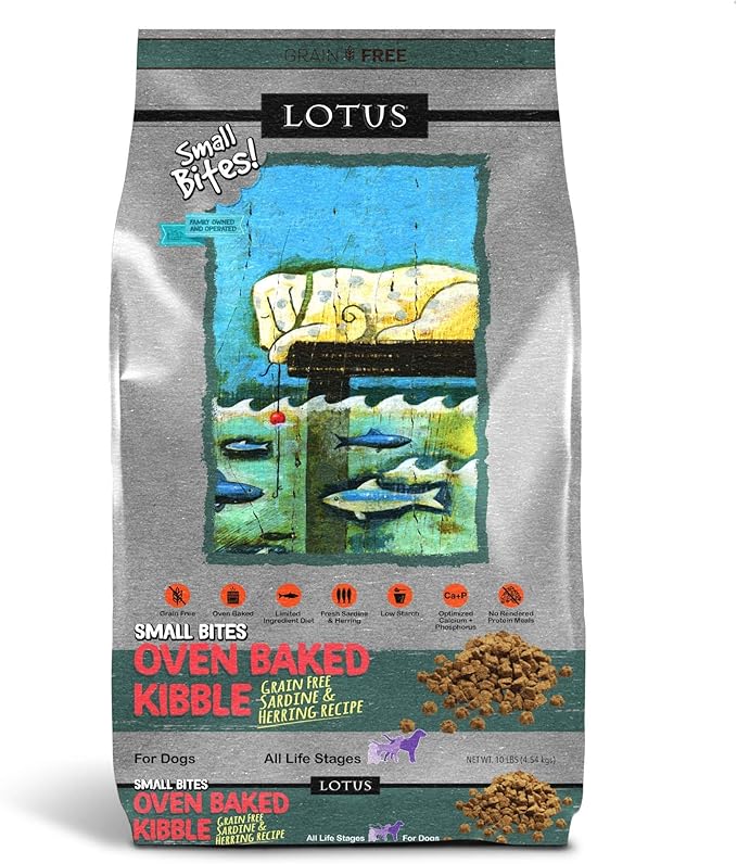 Lotus Small Bite Dry Dog Food, Sardine And Pollock, 10 Lb