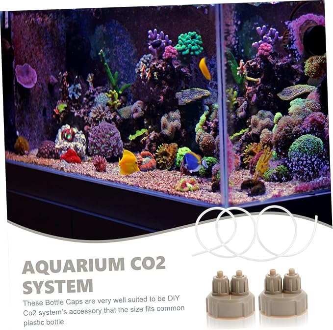 Diy Co2 Generator Bottle Caps with 1M Tube Aquarium Accessories for Aquarium Co2 Reactor Fish Tank Co2 System Replacement Caps