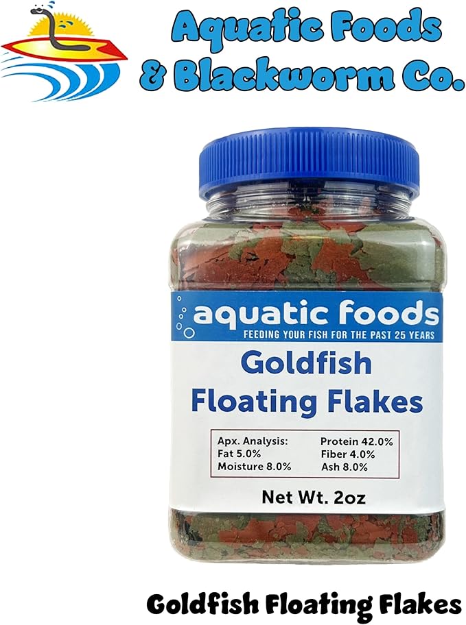 Goldfish Flakes, Premium Smaller Flakes for Aquarium Goldfish, Koi & Pond Fish- AFI Goldfish Flake…2oz Small Jar