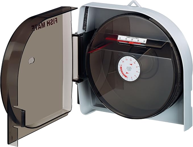 Fish Mate P21 Automatic Pond Fish Feeder – 21 Day Quartz Timer Feeder for Ponds & Large Aquariums, Waterproof Battery Operated, Adjustable Portions, Suitable for Pellets & Flakes