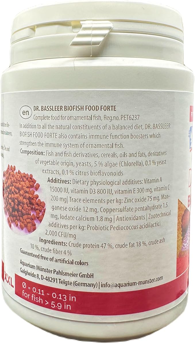 Bassleer Forte Fish Food (XX-Lrg, 170g)