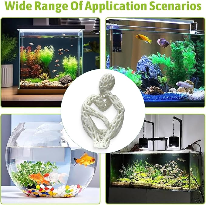 LIYAOLI Shrimp Hide Cave for Aquarium Sculpture Decor- Modern Shrimp Hiding Spots for Tank,3D Printed White Fish Tank Accessories Decorations, Safe Shelter for Shrimps/Betta/Turtles (White)