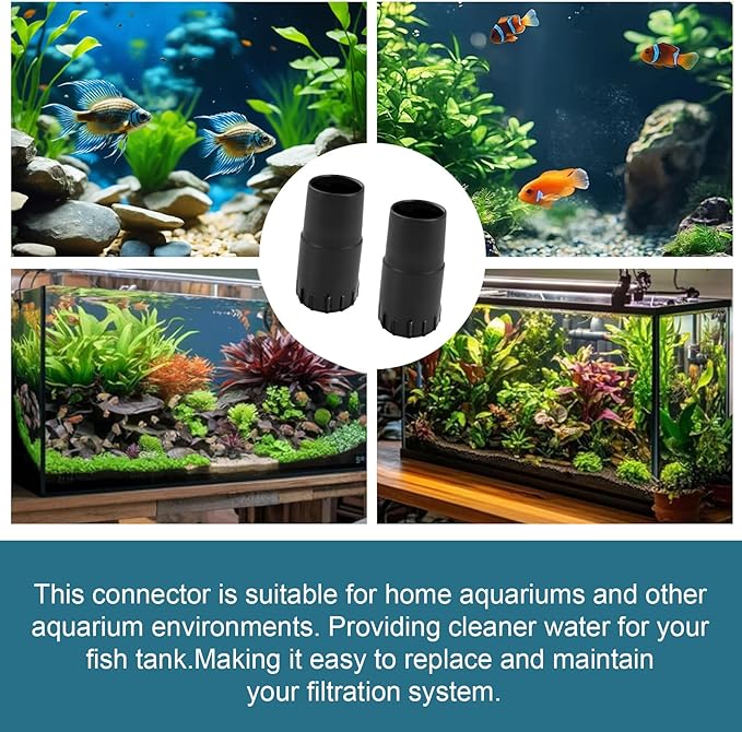 Rubber Connectors Compatible with Fluval FX4/FX5/FX6, Rubber Hose Connector Replacement Parts for A214 A218 A219 Models, Canister Filter Accessories 2 Pack