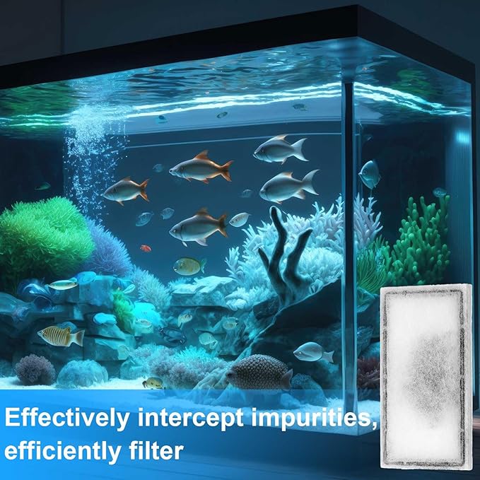Nosiny Filter Foam Cartridge Pad Compatible with Fluval U2 Poly-max with Zeolite Particles Underwater Sponge Aquarium Underwater Filter Replacement Accessories for Aquarium Fish Tank
