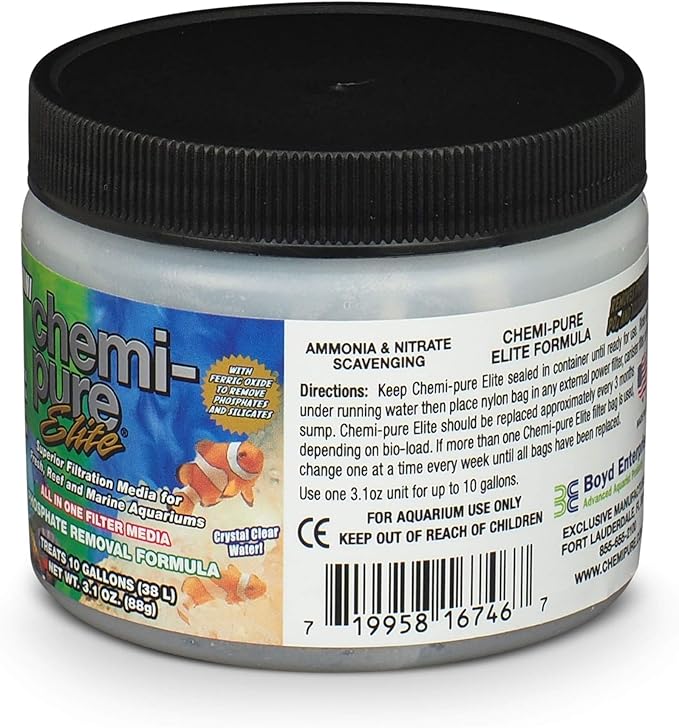 Boyd Enterprises ABE16746 Chemi-Pure Mini Elite Formula for Aquarium, 3.1-Ounce