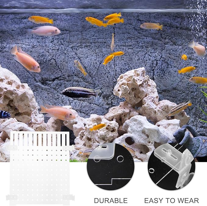 Ipetboom 1pc Fish Tank Acrylic Divider Board with Suction Cup - Mixed Breeding to Keep Different Fish Separated