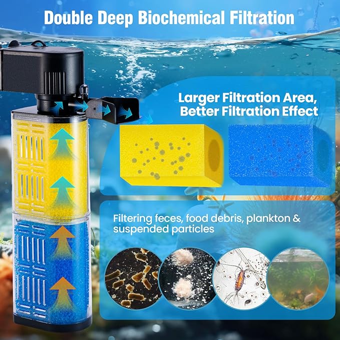 4-Pack Sponge Replacement for Internal Aquarium Filters
