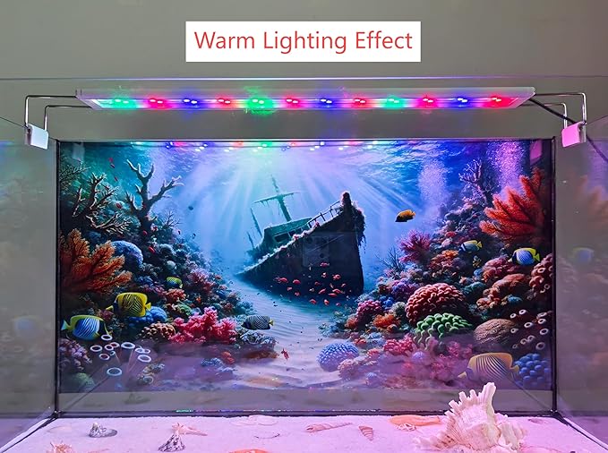 Undersea Shipwreck Aquarium Background Underwater World Coral Fish Tank Background 24x12 Inches PVC Glass Container Decoration with Tapes