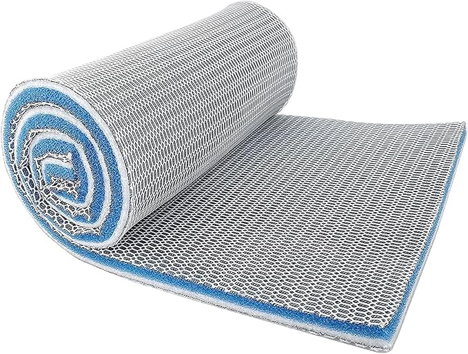 Aquarium Filter Media - 8-Layer Filter Pads for Aquarium, Fish Tank Accessories Sponge Filter, 12 × 48 inch Super Filtering Effect Filter Floss for Fish Tank Filters Media and Pond (12" x 16")