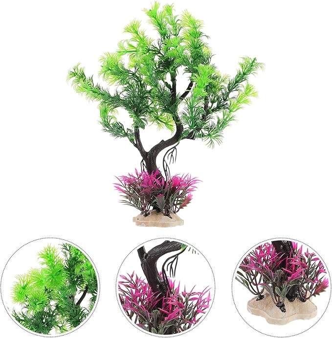 iplusmile Fish Tank Decorations, Artificial Aquarium Plants Tree Landscaping Decor Accessories Ornaments