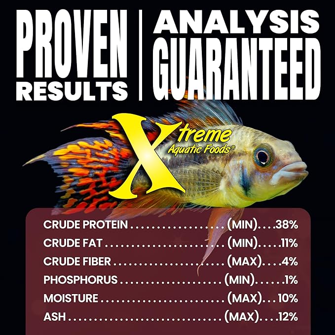 Xtreme Krill Flakes - Premium Max Protein Freshwater Fish Food with 100% Krill and Shrimp, & Vitamins for Optimal Immune and Digestive Health, Boosts Color & Energy β USA Farm Grown (8oz)