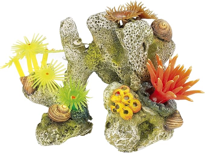 Caldex Classic Coral Life Coral Stone with Plants 110mm x 4