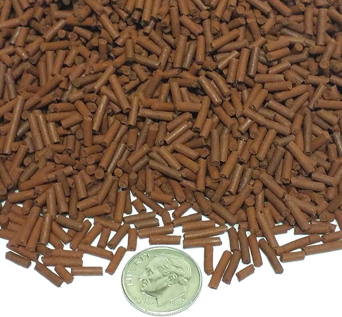 Bloodworm Sinking Micro Sticks, APX 3/64" x 1/4" to 5/16" Micro Bloodworm Sticks, Discus, Cichlids, Guppies, Live Bearers, Great for All Tropical Fish - 1-lb