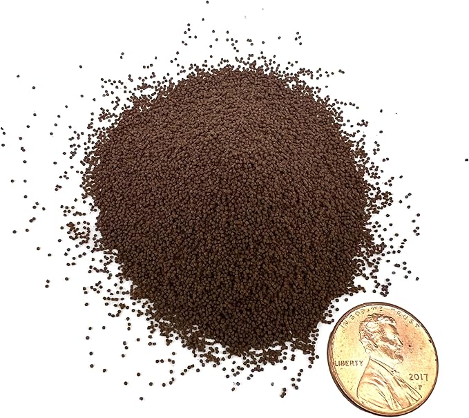 Aquatic Provisions Extra Small Fish Food Pellets 4.23 oz, Sinking 0.5mm Size, High Protein, for Tropical Community Aquariums