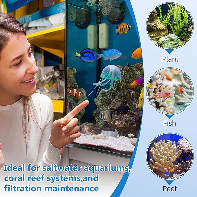 8 inch Fleece Roll Replacement Compatible with Platinum Sump 26 and Platinum Sump Cube 20, 8" x 150' High Flow Non Woven Polyester for Saltwater Coral Reef Tank Filtration