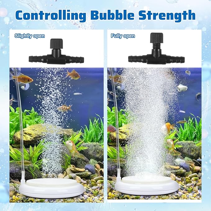 20 Pcs Aquarium Air Control Valves for 3/16" ID Airline Tubing Single Way Single Way Plastic Air Flow Control Regulator Aquarium Regulators Black Hose Connectors Airs Pump Accessories for Fish Tanks