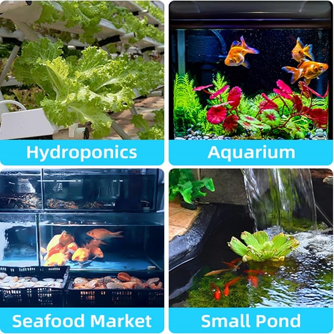 AQUANEAT Air Stone Disc, 4 Packs, Aerator Bubble Diffuser, Air Pump Accessories for Hydroponics, Aquarium Fish Tank, Ponds, DWC Reservoirs and Circulation System (1.5 inch)