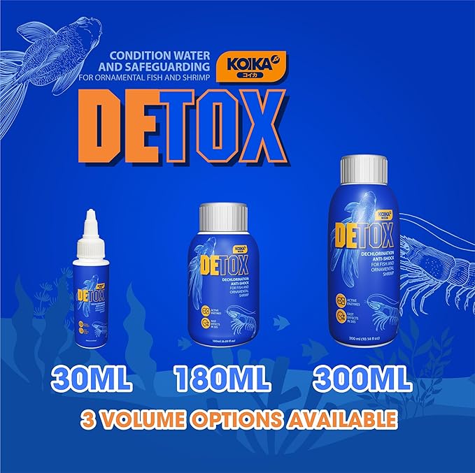 KOIKA Aquarium Water Conditioner for Fish Tank – Tap Water Dechlorinator & Clarifier, Anti-Shock for Fish & Ornamental Shrimp (300ml / 10.14 fl oz)