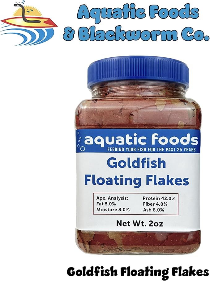 Premium Goldfish Flakes, 42% Protein Color Enhancing and Spirulina Flakes for Aquarium, Koi and All Pond Fish Also Pellet Mix, Wafer Mix Included…2oz