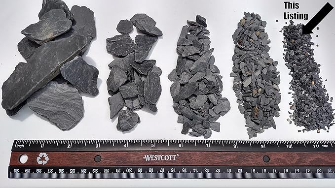 Natural Slate Stone Coarse Sand Less than 1/8" - USA Sourced and Packaged for Basing Models, Wargaming, Mosaic Stone Art, Crafts, Bonsai, Succulents, Miniature or Fairy Gardens (8 ounces)