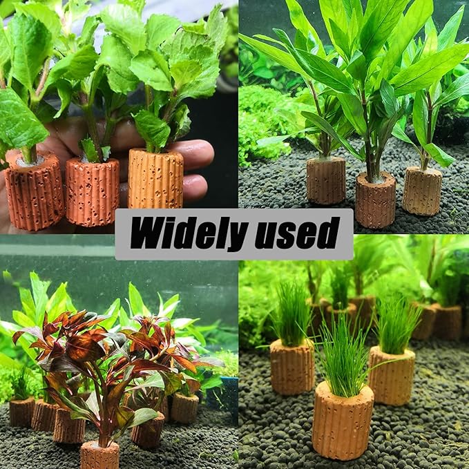 10 Pack 25mm Ceramic Aquarium Plant Weights - Pre-Wrapped Cotton Anchors for Substrate Planting