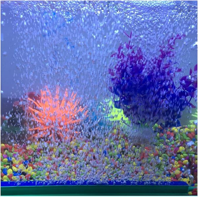 Saim 16 inch Aquarium Air Stone Bar, Bubbles Release Oxygen Diffuser Bar, Fish Tank Mineral Air Bubble Air Stone Bar (Green - Blue) with 20ft Clear Airline Tubing