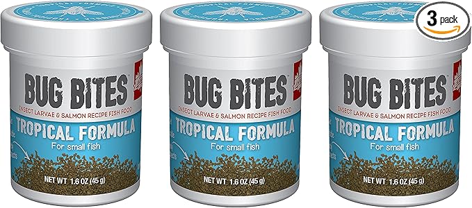 Fluval (3 Pack) Bug Bites Tropical Formula for Small to Medium Fish