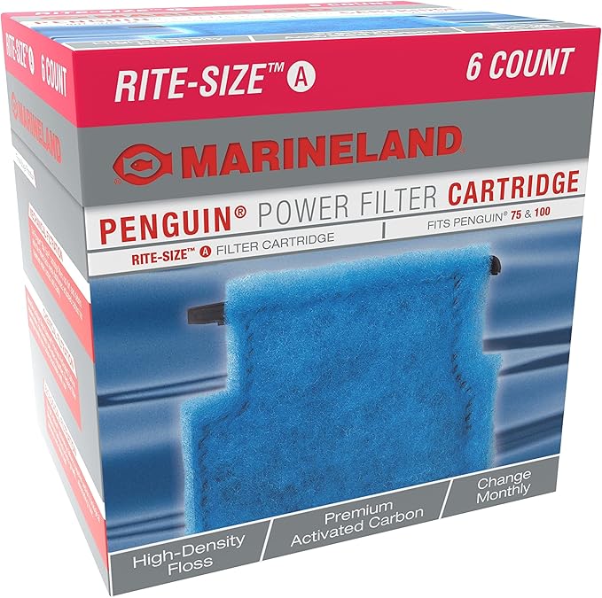 Marineland Penguin Rite-Size Cartridge,power filter cartridge, fit penguin 75 & 100,6 count