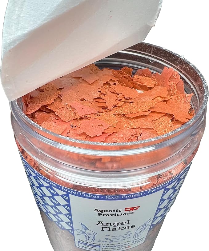 Aquatic Provisions Angel Flakes Fish Food 3.5 oz, for Freshwater Angelfish