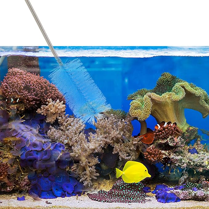 12 Pieces Aquarium Filter Brush Set Flexible Double Ended Hose Pipe Cleaning Stainless Steel Nylon Long Tube Cleaning Brush for Fish Tank Kitchen Glasses Drinking Straws Keyboard