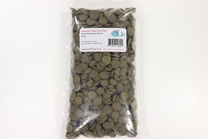 Pro Pack Zeiglers Spirulina Algae Discs Tilapia Food - 2 Pounds