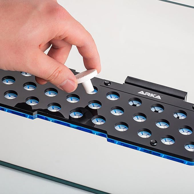 myREEF®-FRAG Rack | 16 Trous | Porte-Corail pour Chaque Aquarium Marin | pour épaisseur de Verre jusqu'à 12 mm | Diamètre du Trou env. 15 mm | Fusibles en Silicone